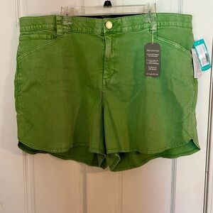 Wit & Wisdom - Green Skyrise Dolphin Shorts NWT Size 22W